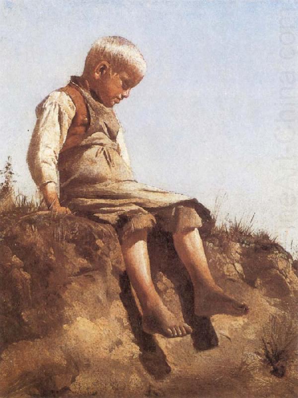 Franz von Lenbach Young Boy in the Sun china oil painting image